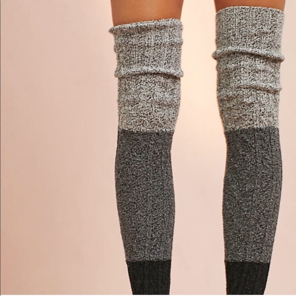Anthropologie Accessories - Thigh High Luxury Cable Knit Socks